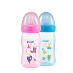 Bình Sữa Đôi PP Plus 240ml xanh, hồng NV Silicon siêu mềm Plus